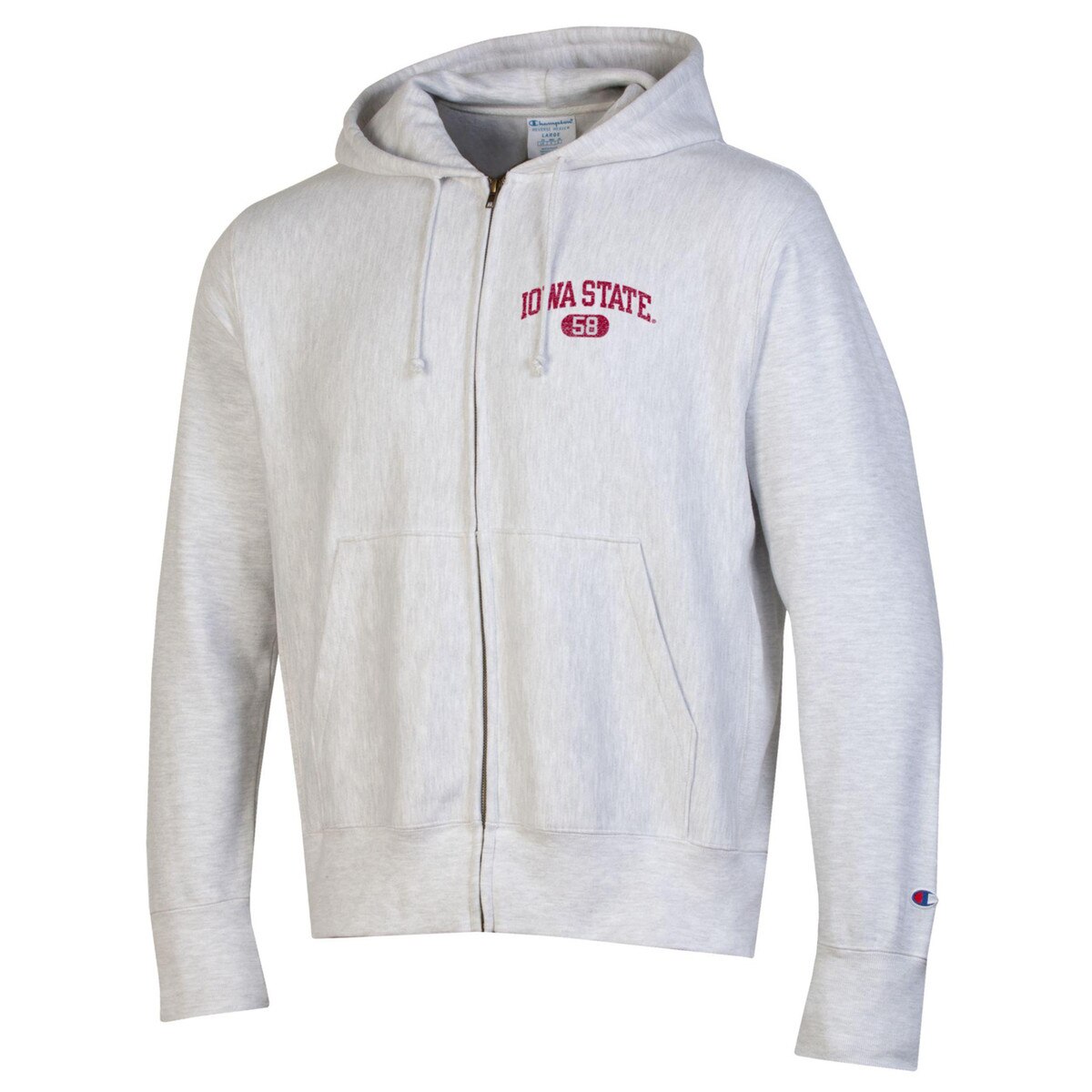 Champion® Iowa State 58 Gray Full Zip Hoodie